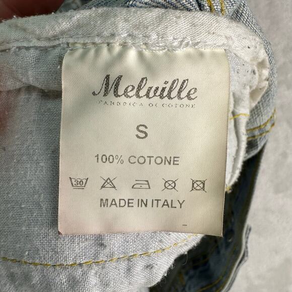 Brandy Melville Jean Vest Button-Up Collared Cotton Light Wash Denim Blue Size S - Picture 16 of 16